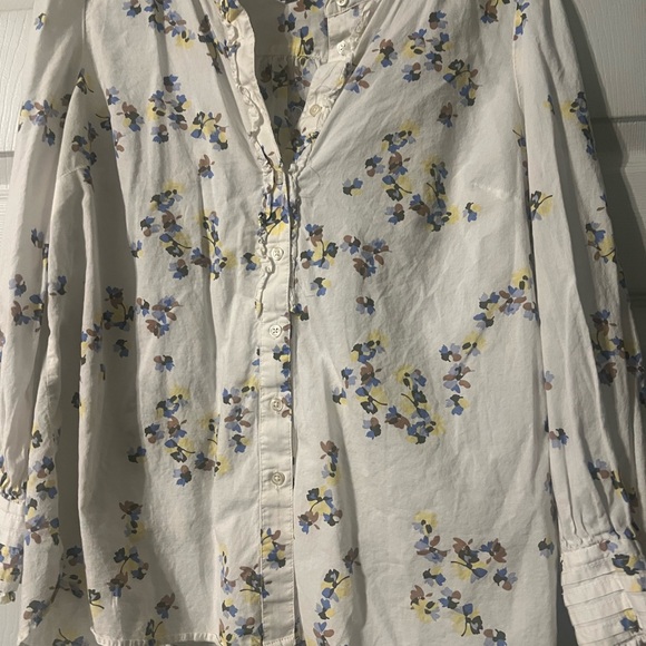 Talbots Tops - Talbots White Floral Blouse